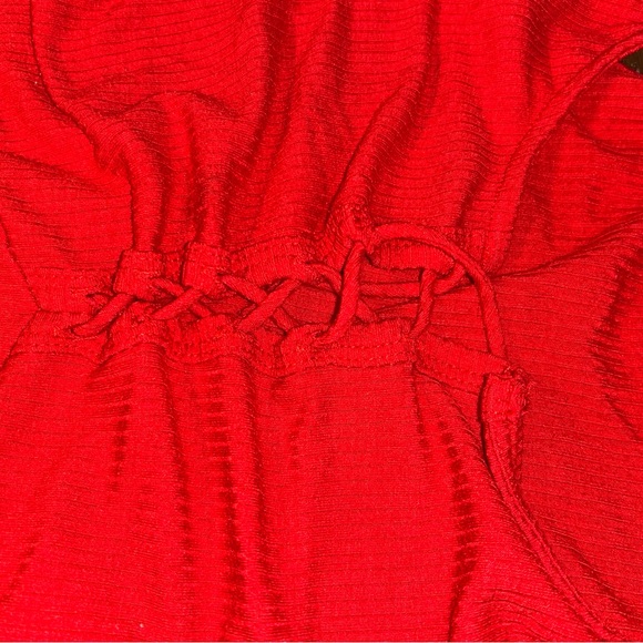 Ambiance Red Ribbed Top - Picture 3 of 3